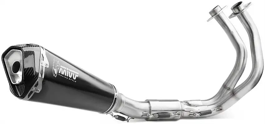 Scarico completo Mivv DELTA RACE omologato inox nero per Kawasaki Ninja 650 24-25