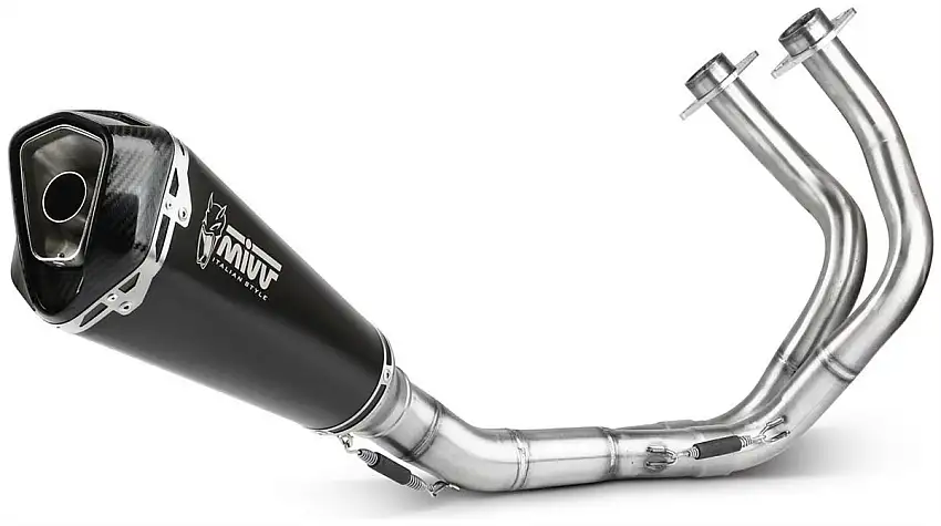 Scarico completo Mivv DELTA RACE omologato inox nero per Kawasaki Z 650 17-23