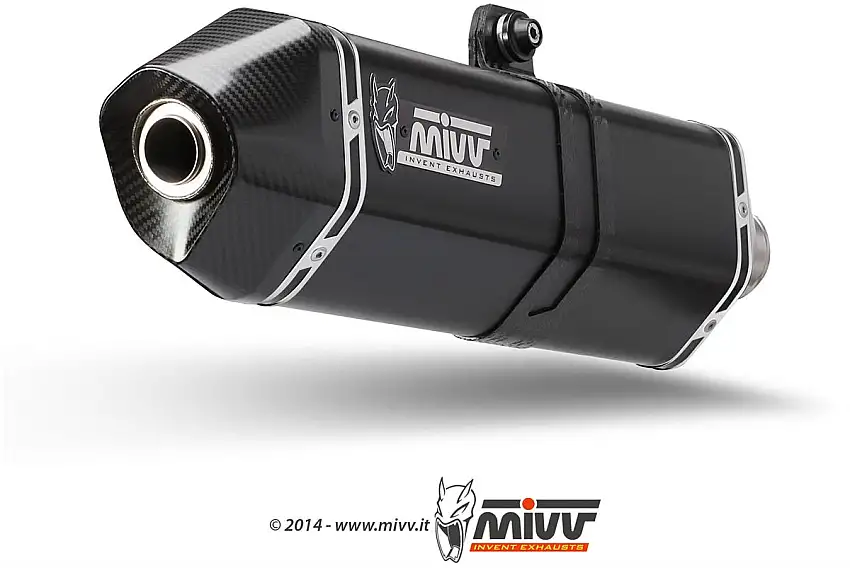 Scarico completo Mivv DELTA RACE omologato inox nero per Suzuki GSX-R 125 17-20