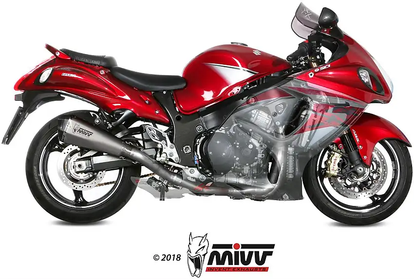 Scarico completo Mivv DELTA RACE non omologato titanio per Suzuki GSX-R 1300 Hayabusa 08-17