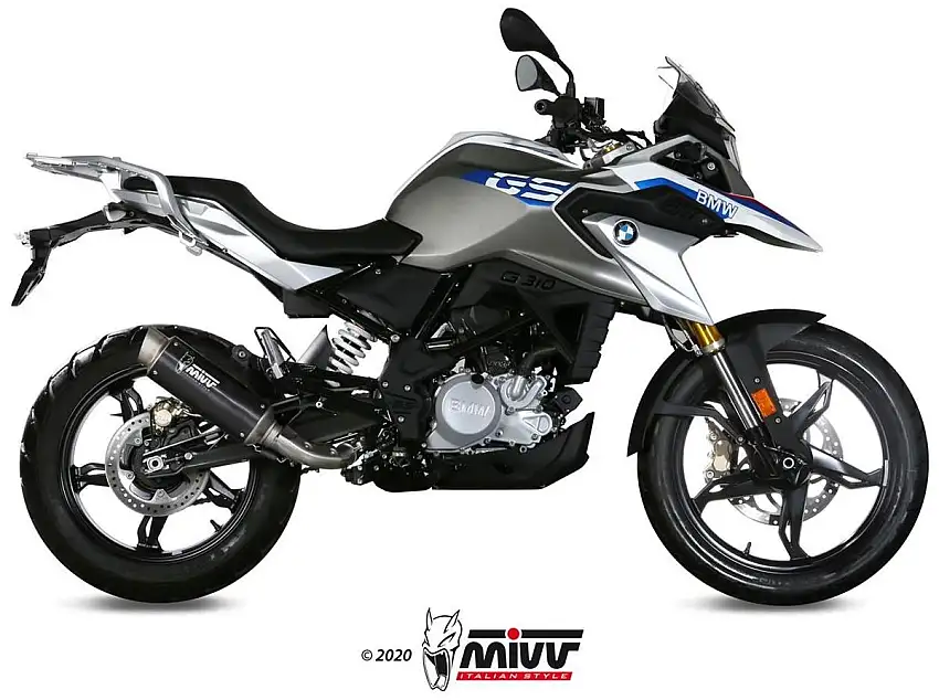 Scarico completo Mivv GPpro omologato inox nero per BMW G 310 GS 17-24