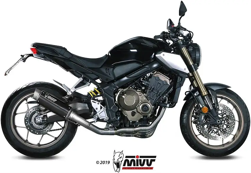 Scarico completo Mivv GPpro omologato inox nero per Honda CBR 650 R 19-23