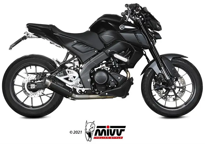 Scarico completo Mivv GPpro omologato inox nero per Yamaha YZF 125 R 19-24