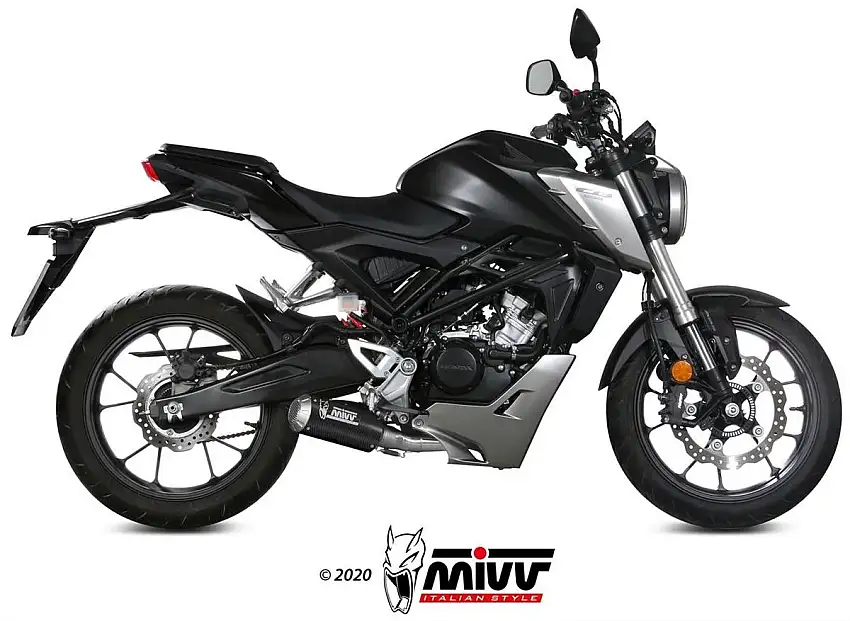 Scarico completo Mivv MK3 non omologato carbonio per Honda CB 125 R 18-20