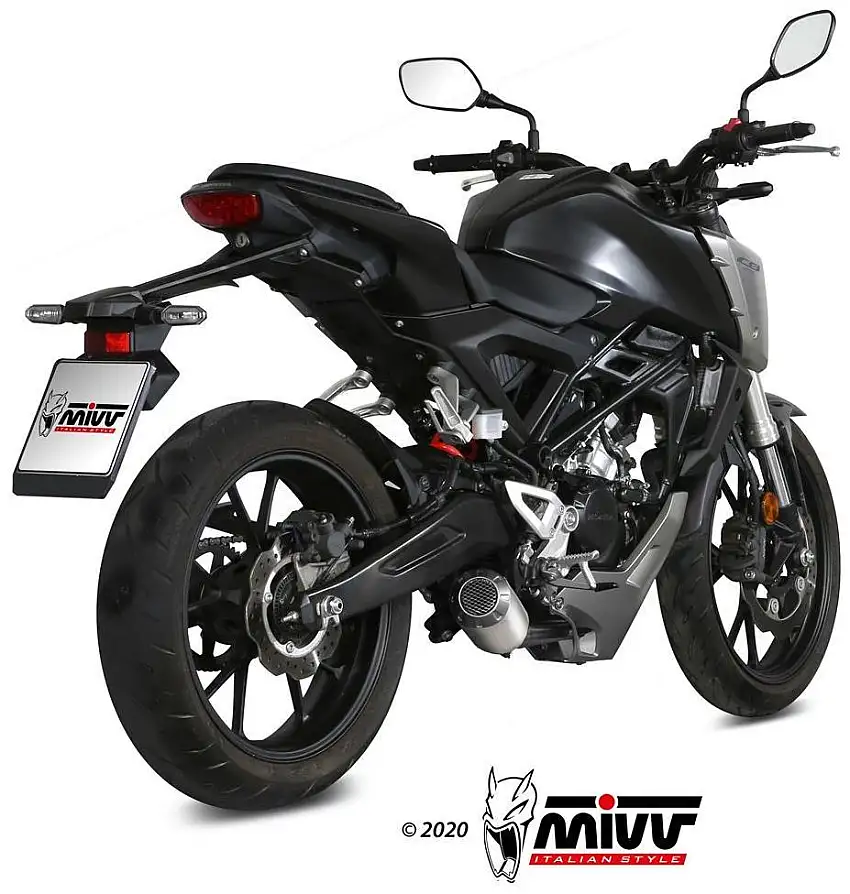 Scarico completo Mivv MK3 non omologato inox per Honda CB 125 R 18-20