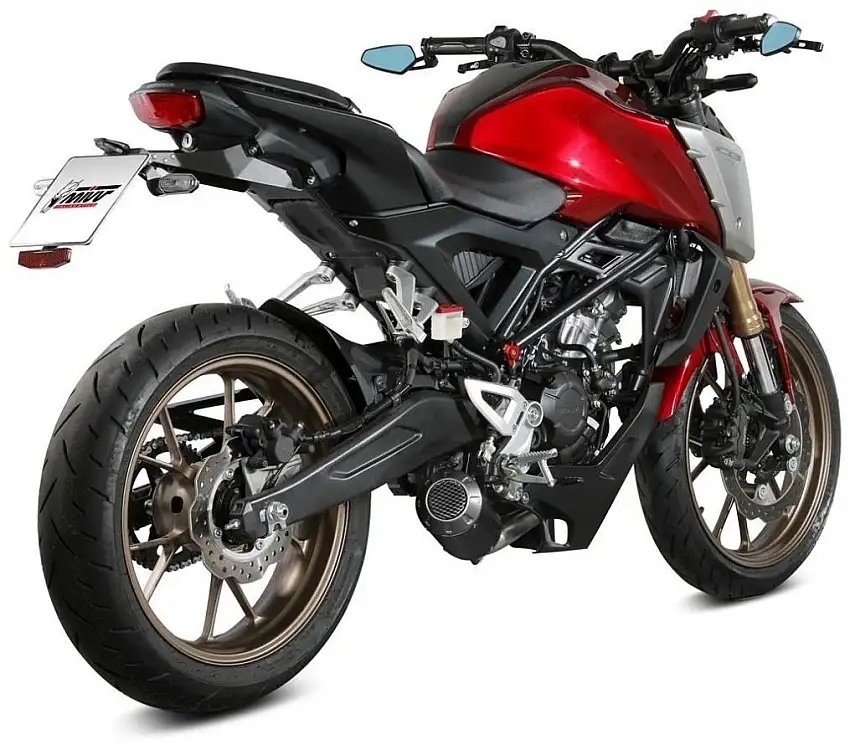 Scarico completo Mivv MK3 non omologato inox nero per Honda CB 125 R 21-24