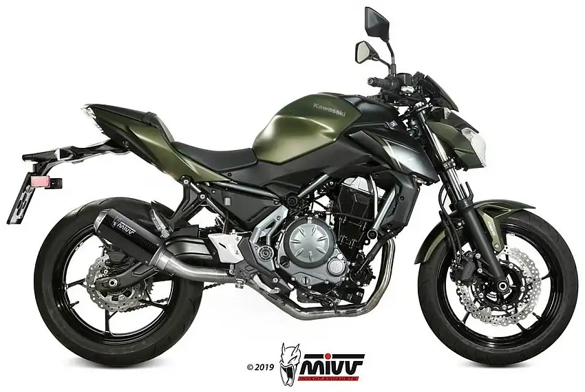 Scarico completo Mivv MK3 non omologato carbonio per Kawasaki Ninja 650 17-23