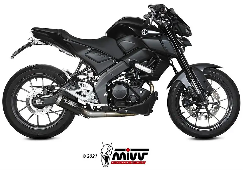 Scarico completo Mivv MK3 non omologato carbonio per Yamaha MT 125 20-24