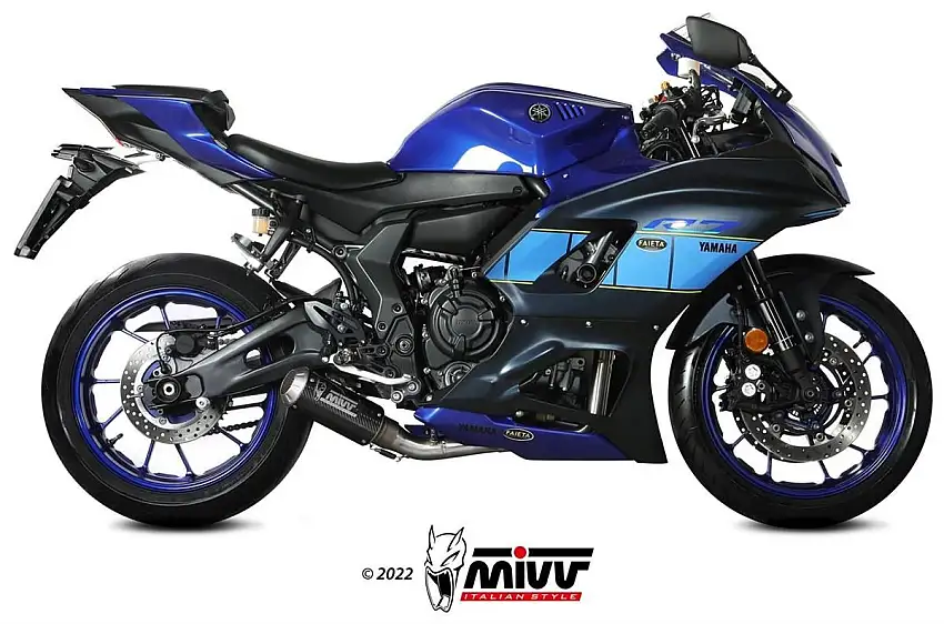 Scarico completo Mivv MK3 non omologato carbonio per Yamaha R7 22-24