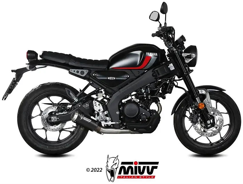 Scarico completo Mivv MK3 non omologato inox nero per Yamaha XSR 125 22-24