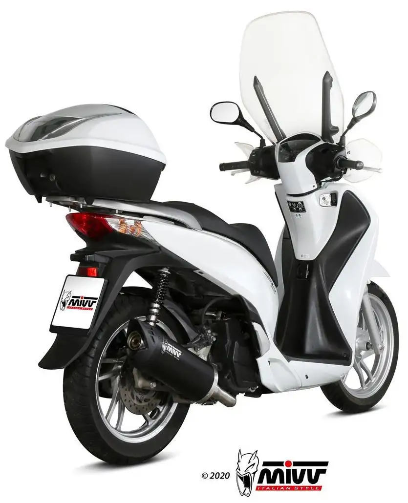 Scarico completo Mivv MOVER omologato inox nero per Honda SH 150 13-16