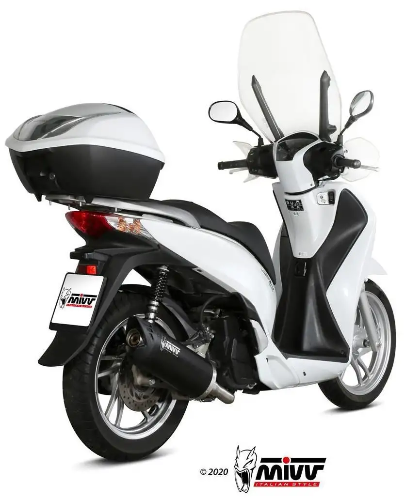 Scarico completo Mivv MOVER omologato inox nero per Honda SH 150 i 13-16