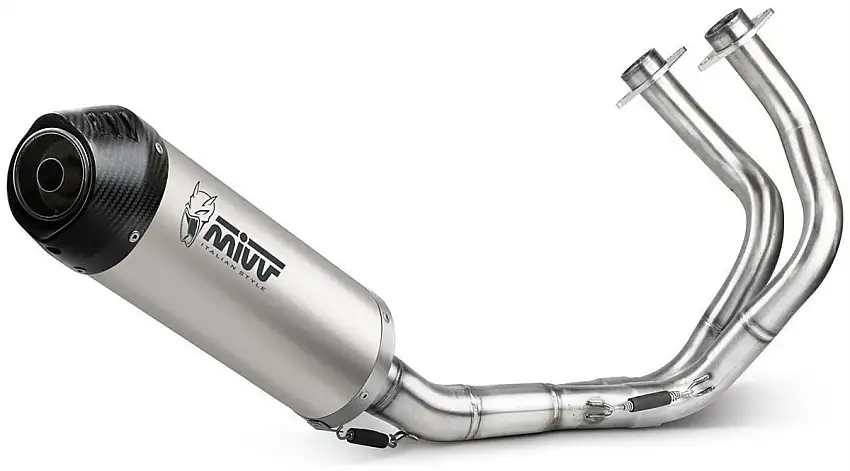 Scarico completo Mivv OVAL omologato titanio con fondello in carbonio per Kawasaki Ninja 650 17-23