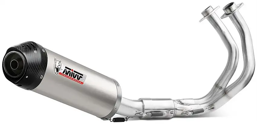 Scarico completo Mivv OVAL omologato titanio con fondello in carbonio per Kawasaki Ninja 650 24-25