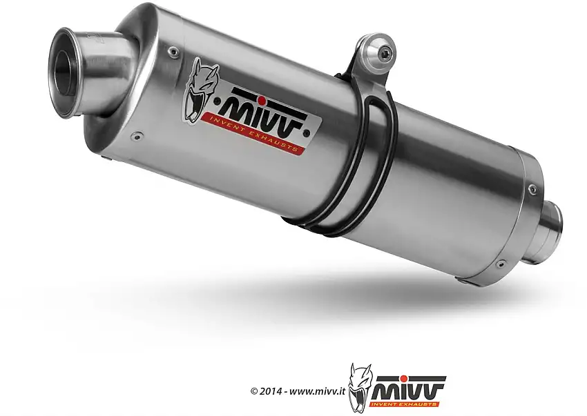 Scarico completo Mivv OVAL omologato inox per Suzuki V-Strom 650 04-06