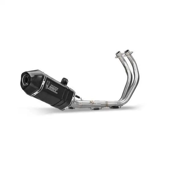 Scarico completo Mivv SPEED EDGE omologato inox nero per Yamaha Tracer 700 GT 19-24