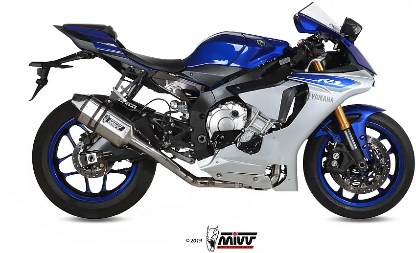 Scarico completo Mivv SPEED EDGE non omologato titanio per Yamaha R1 15-22