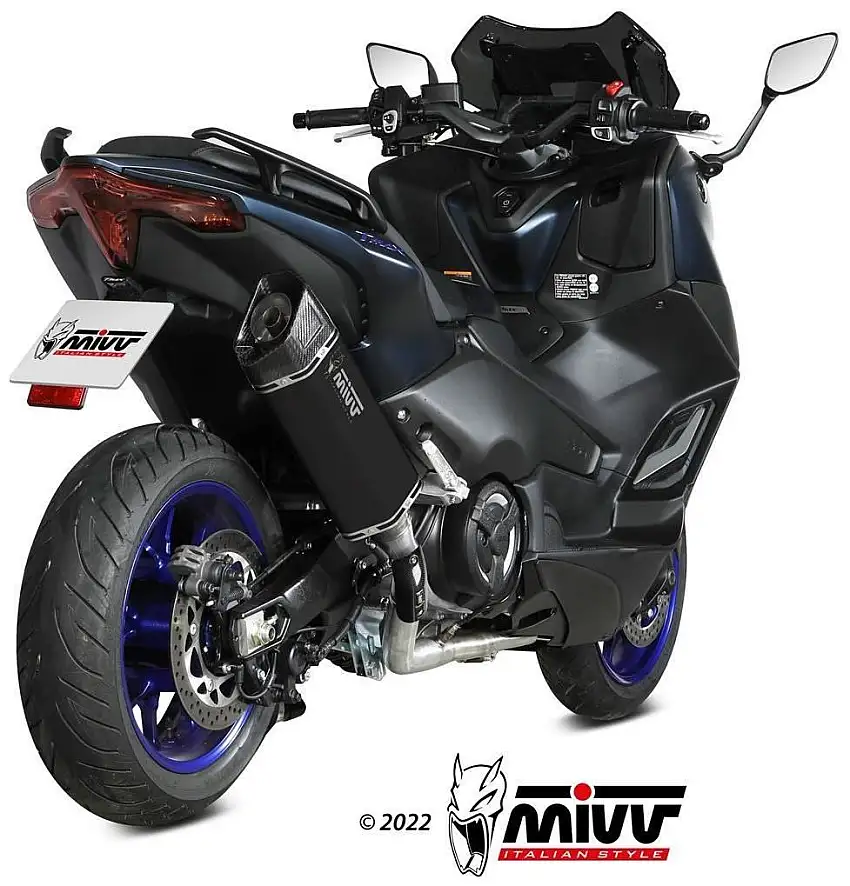 Scarico completo Mivv SR-1 omologato inox nero per Yamaha T-Max 560 22-24