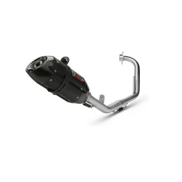 Scarico completo Mivv SUONO omologato inox nero con fondello in carbonio per Yamaha YZF 125 R 08-13