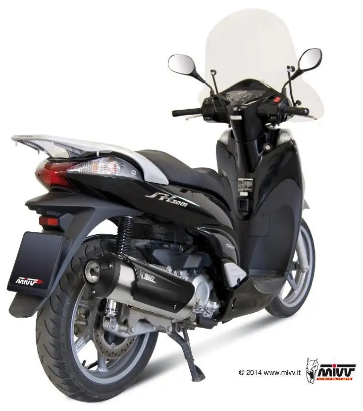 Scarico completo Mivv URBAN non omologato inox per Honda SH 300 07-14
