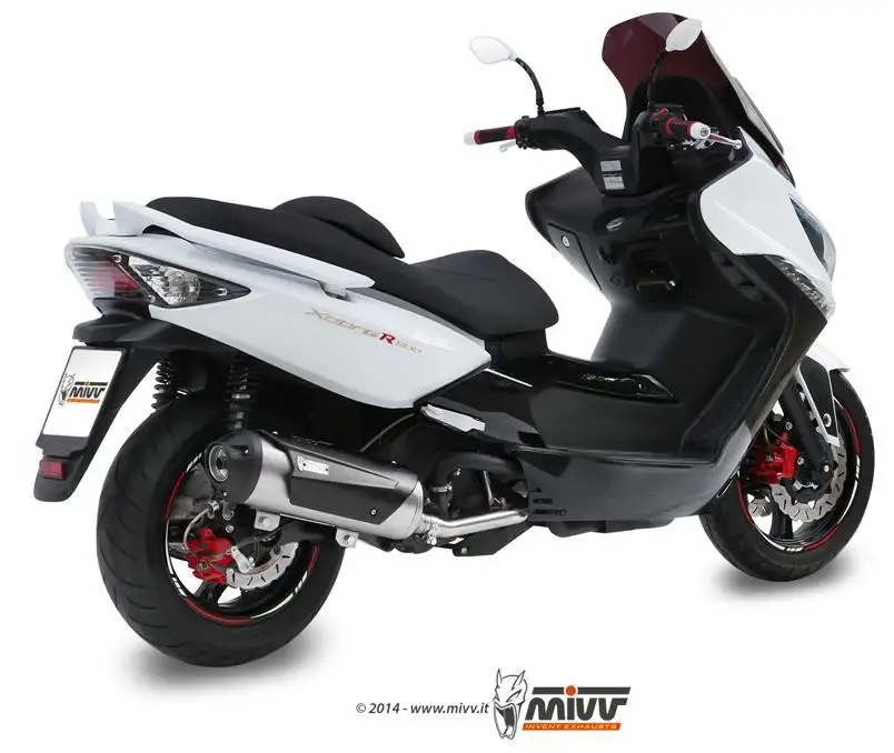 Scarico completo Mivv URBAN non omologato inox per Kymco Xciting 500 I 05-14