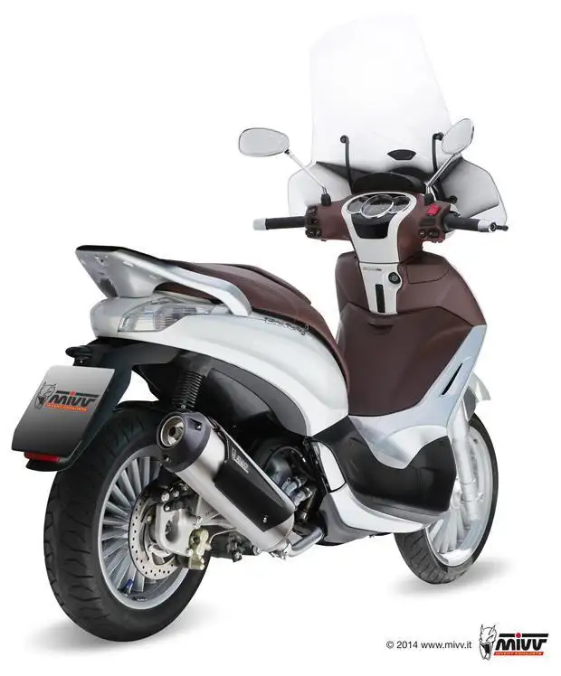 Scarico completo Mivv URBAN non omologato inox per Piaggio Beverly 125 10-12