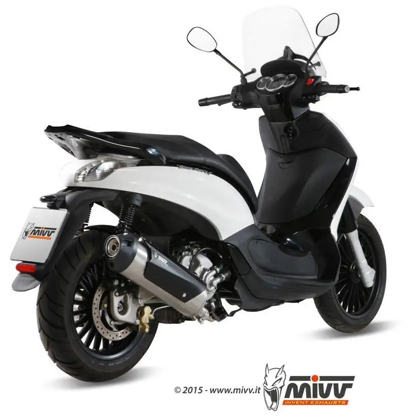 Scarico completo Mivv URBAN omologato inox per Piaggio Beverly 125 14-16