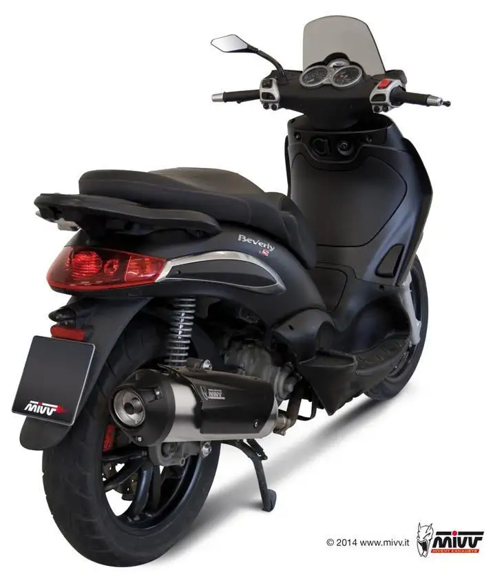 Scarico completo Mivv URBAN non omologato inox per Piaggio Beverly 250 Tourer 08-09