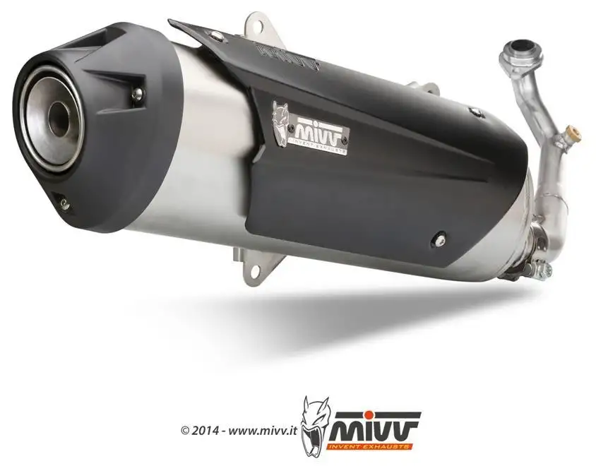 Scarico completo Mivv URBAN omologato inox per Piaggio X8 200 05-07