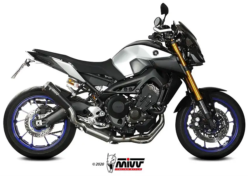 Scarico completo Mivv X-M1 omologato inox nero per Yamaha MT-09 13-20