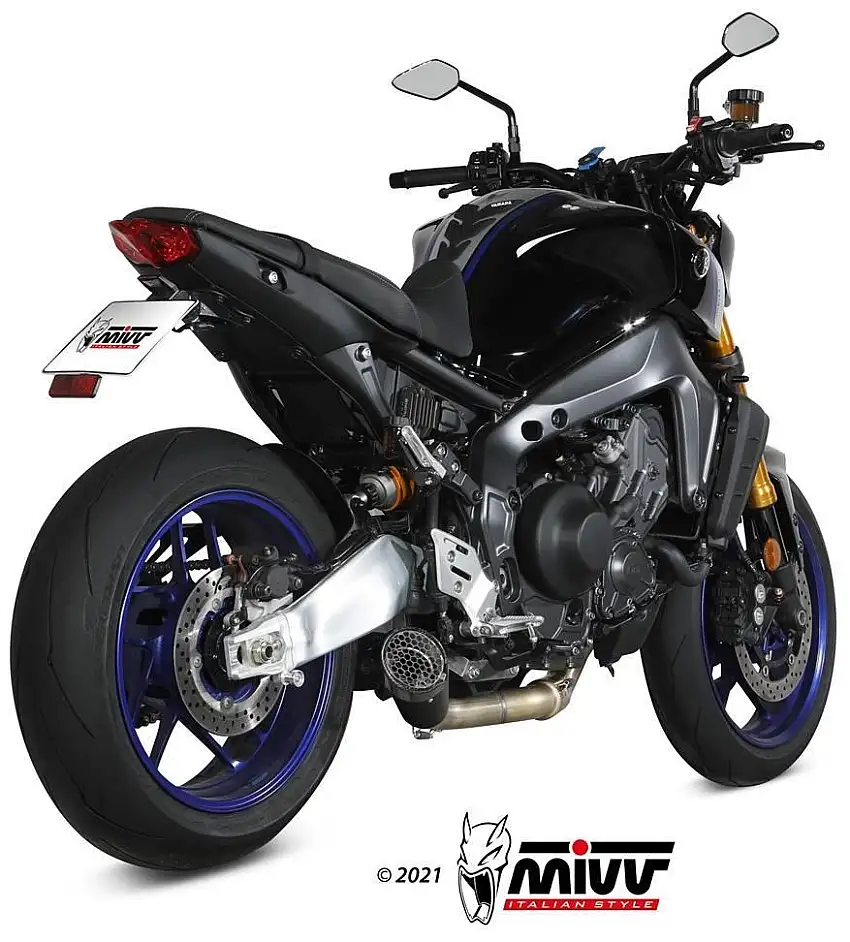 Scarico completo Mivv X-M5 non omologato inox nero per Yamaha MT-09 21-23