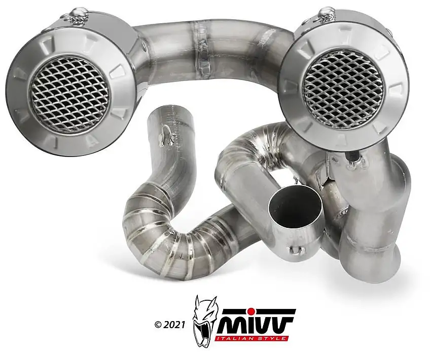 Scarico completo sottocoda Mivv MK3 non omologato carbonio per Ducati Panigale V4 18-22 (2 silenziatori)