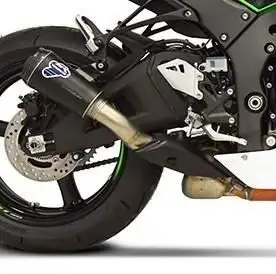 Scarico completo Termignoni non omologato con collettori in acciaio inox e terminale in titanio nero con fondello in alluminio CNC per BMW S 1000 RR 19-24