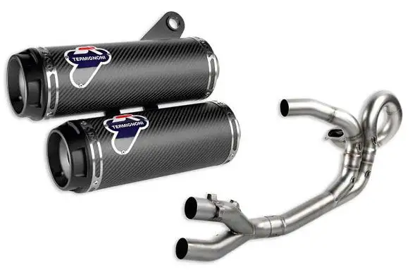Scarico completo Termignoni non omologato con terminali in carbonio per Ducati Monster 1200 14-16 (2 Silenziatori)