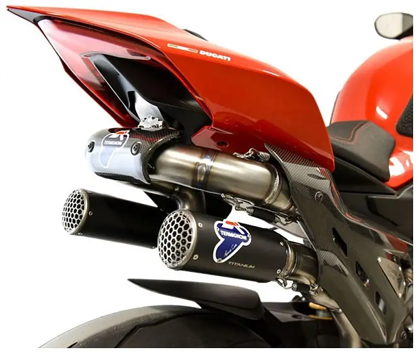 Scarico completo Termignoni non omologato con collettori in titanio e terminale in titanio nero per Ducati Streetfighter V4 S 20-24