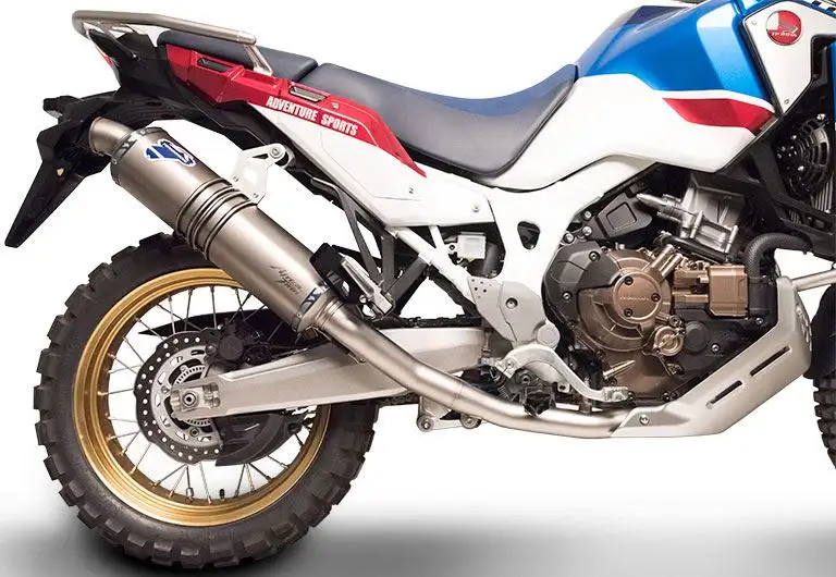 Scarico completo Termignoni non omologato con collettori in acciaio inox e terminale in titanio per Honda Africa Twin CRF 1000 L Adventure Sports 18-19