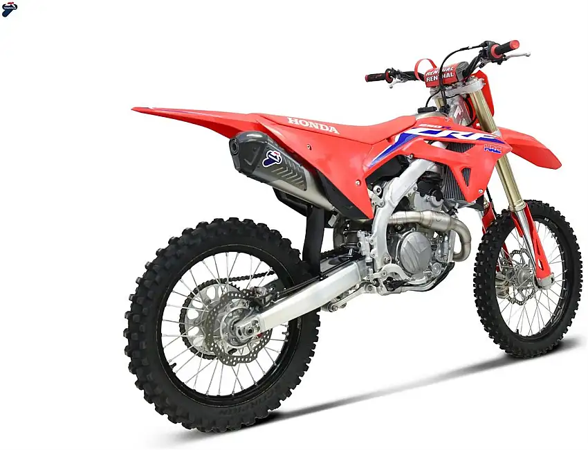 Scarico completo Termignoni non omologato con collettori in acciaio inox e terminale in titanio con fondello in carbonio per Honda CRF 250 R 21-25