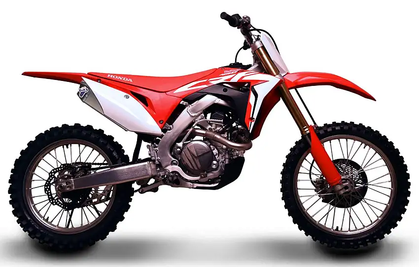 Scarico completo Termignoni non omologato con collettori in acciaio inox e terminale in titanio con fondello in carbonio per Honda CRF 450 R 18-19 (2 Silenziatori)