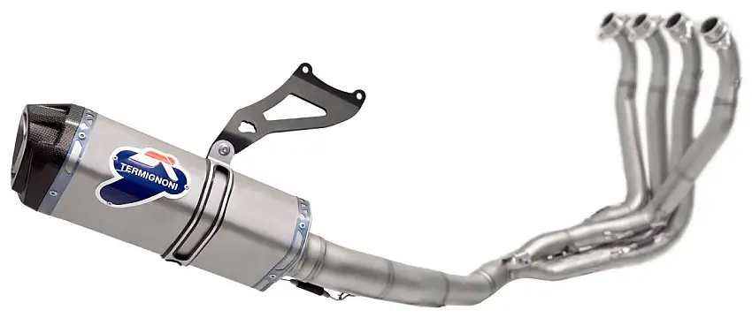 Scarico completo Termignoni non omologato con collettori in titanio e terminale in titanio con fondello in carbonio per Suzuki GSX-R 1000 17-19