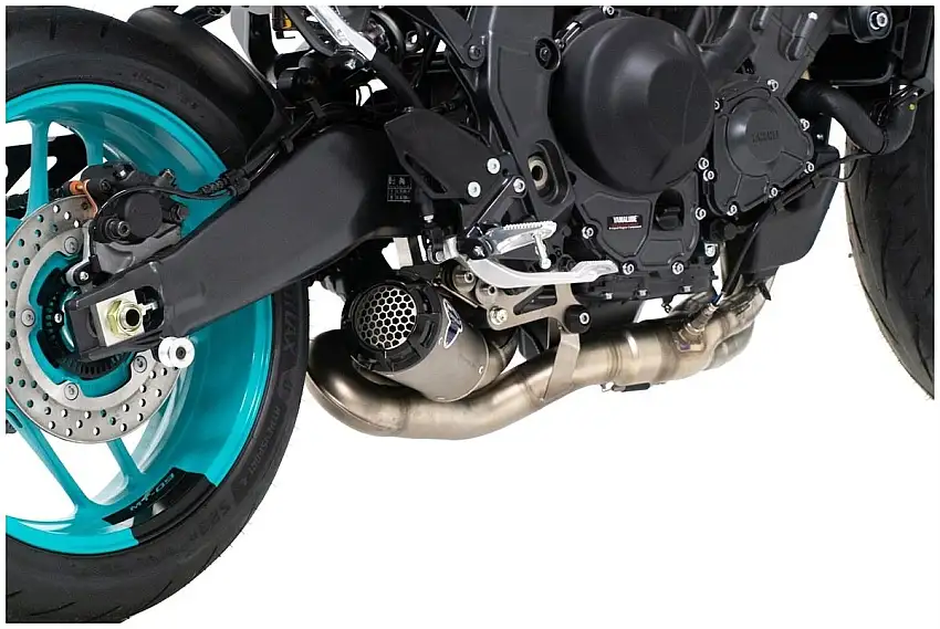 Scarico completo Termignoni non omologato con collettori in acciaio inox e terminale in titanio con fondello in alluminio CNC per Yamaha MT-09 Tracer 900 21-25