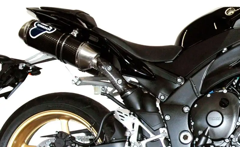 Scarico completo Termignoni non omologato con collettori in acciaio inox e terminale in carbonio per Yamaha R1 09-11 (2 silenziatori)