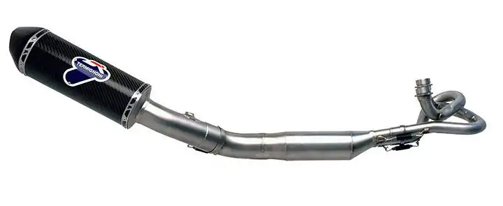 Scarico completo Termignoni omologato con collettori in acciaio inox e terminale in carbonio per Yamaha T-Max 530 12-16