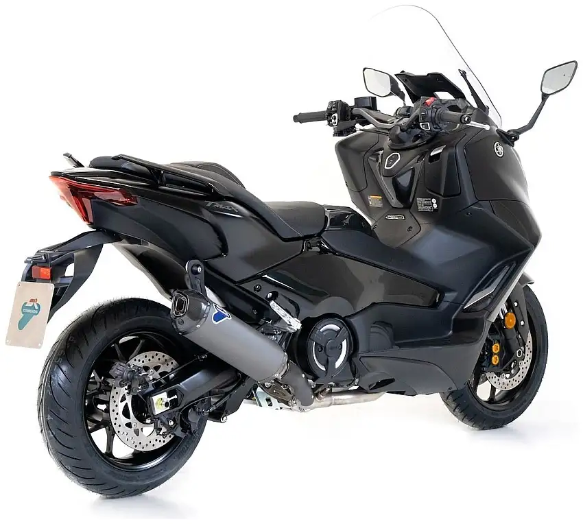 Scarico completo Termignoni non omologato con collettori in acciaio inox e terminale in titanio con fondello in carbonio per Yamaha T-Max 560 20-24