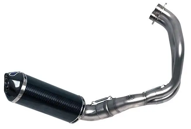 Scarico completo Termignoni omologato Euro 4 con collettori in acciaio inox e terminale in carbonio per Yamaha XSR 700 16-20