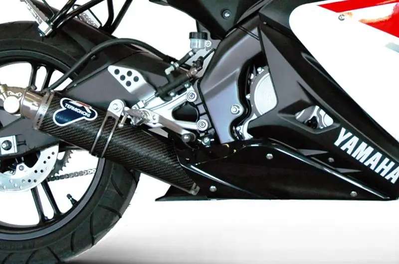 Scarico completo Termignoni non omologato con collettori in acciaio inox e terminale in carbonio per Yamaha YZF 125 R 08-13