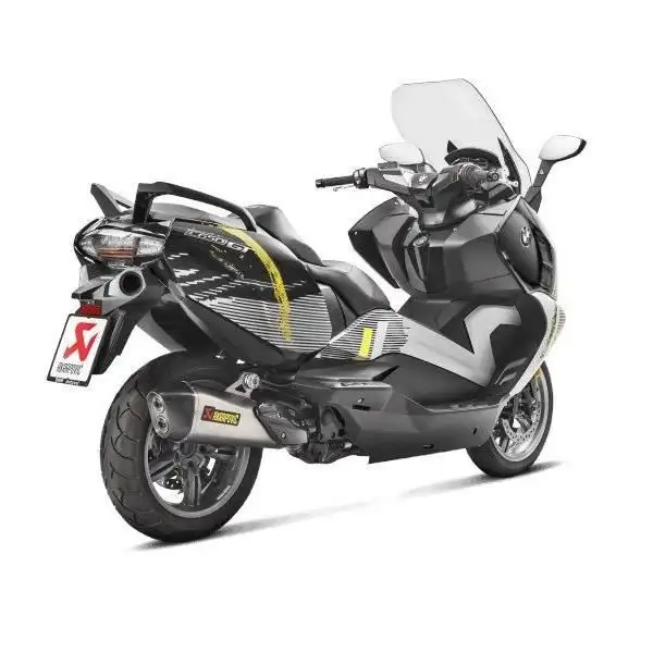 Terminale di scarico Akrapovic omologato in titanio con fondello in carbonio per BMW C 650 GT 16-20