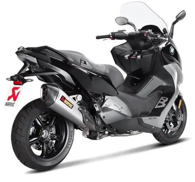 Terminale di scarico Akrapovic omologato in titanio con fondello in carbonio per BMW C 650 Sport 16-20