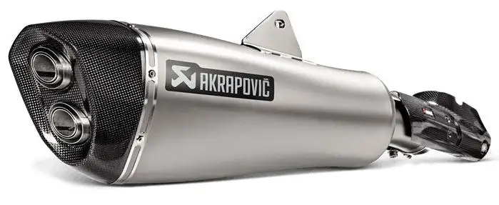 Terminale di scarico Akrapovic omologato in titanio con fondello in carbonio per BMW R 1250 RT 19-24