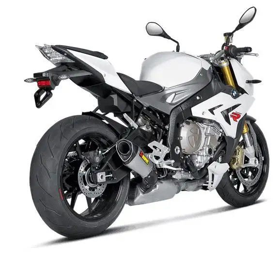 Terminale di scarico Akrapovic omologato in titanio con fondello in carbonio per BMW S 1000 R 14-16
