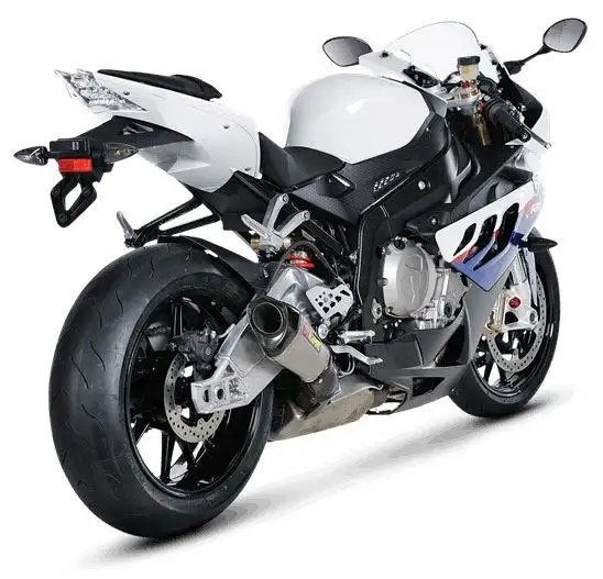 Terminale di scarico Akrapovic omologato in titanio con fondello in carbonio per BMW S 1000 RR 10-14